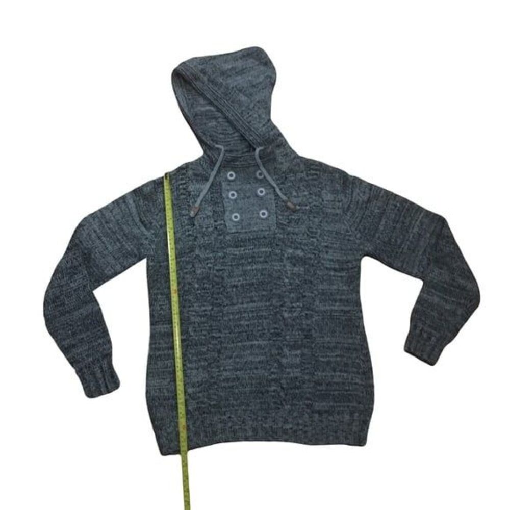Coofandy XL Mens Knit Drawstring Hoodie Gray heather EUC 20” x 25”